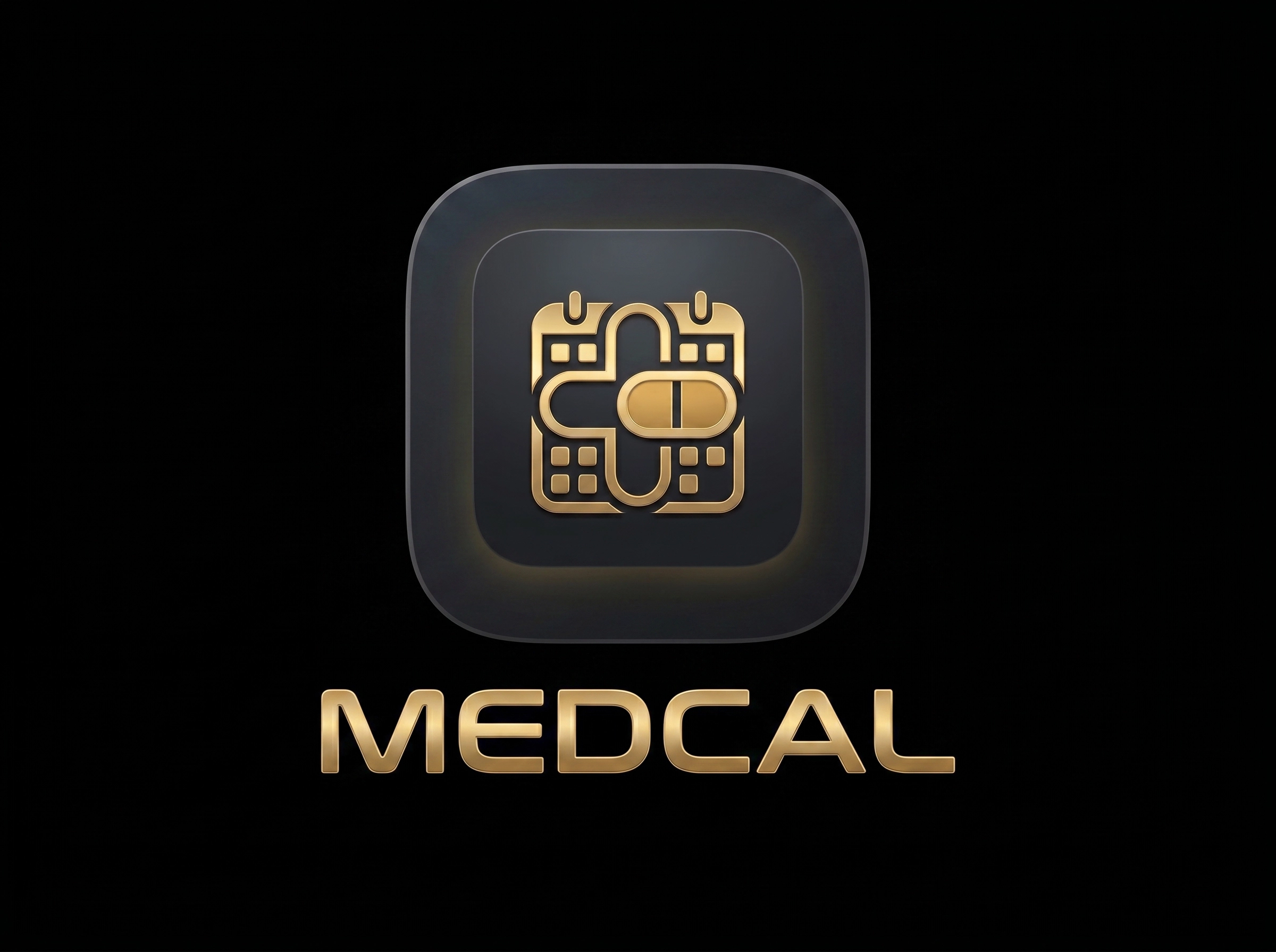 Medcal App Icon showing a calendar, a cross and a pill